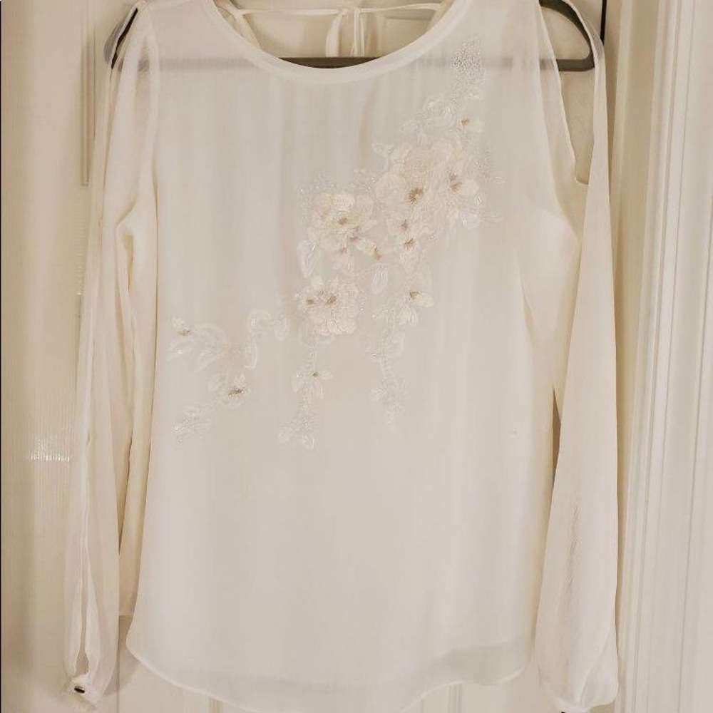 Ivory Embellished Blouse